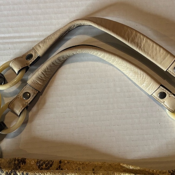 Coach Vintage “Kristen” Python Embossed Leather Tote Bag 16797 Pre-Owned - Picture 6 of 12